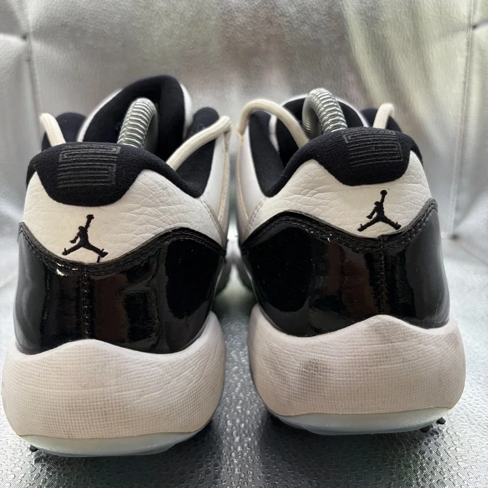 Size 9 Jordan 11 Golf Low Concord White Black Mens Athletic Shoes AQ0963-101